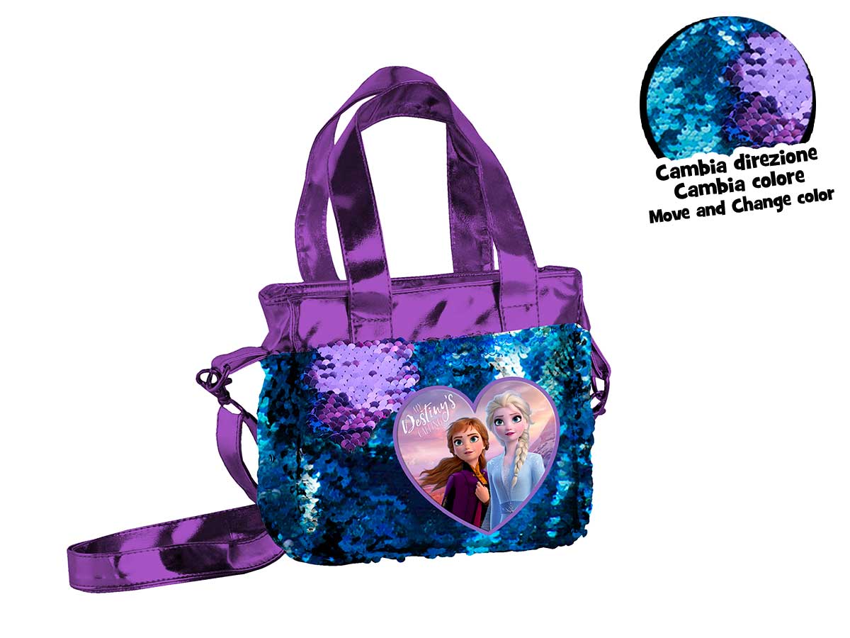 Disney Frozen Pailletten Tasche, Die Eiskönigin Handtasche, Umhängetasche