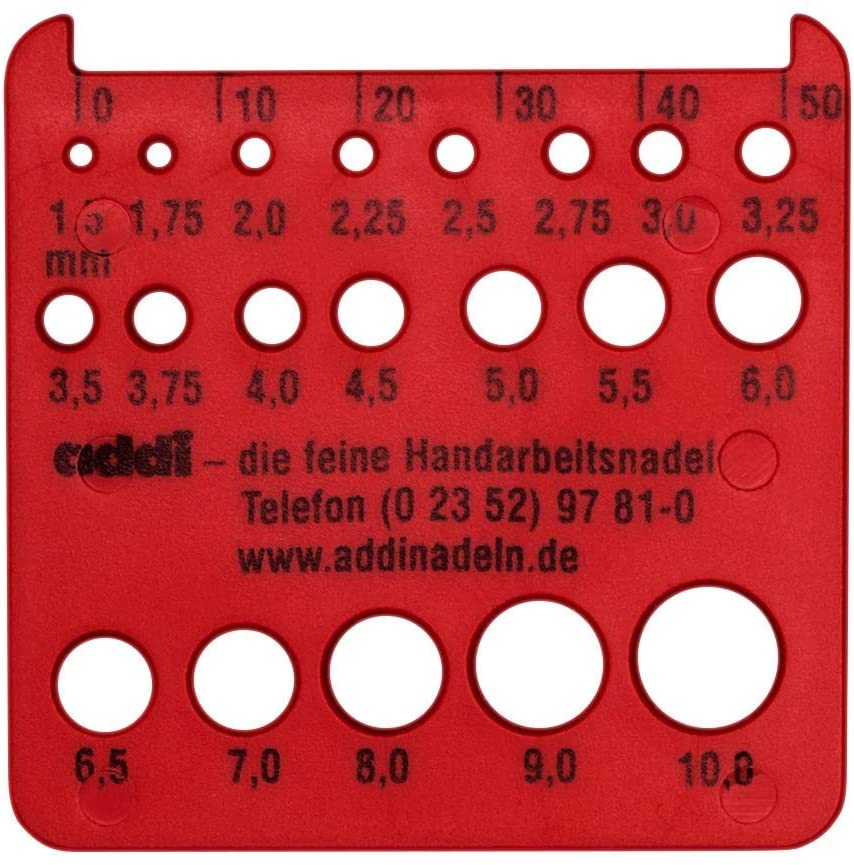 Addi 403-0 Nadelmaß, Kunststoff, rot Ø 1,5 – 10 mm