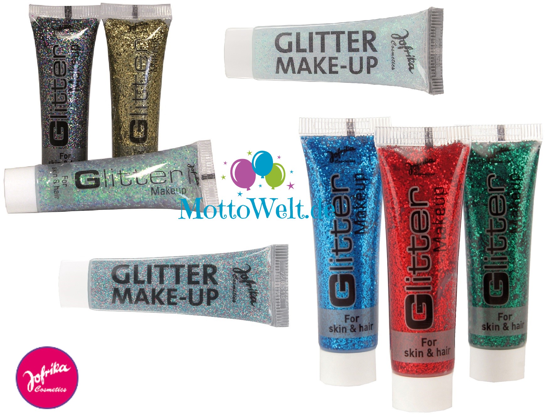 Jofrika Cosmetics 7111xx Glitter Make-up, Glitzer Effekt
