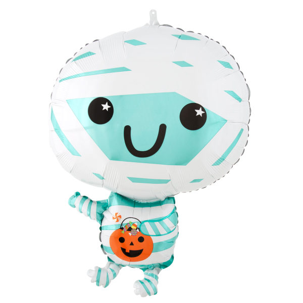 amscan 4195075 Happy Mummy Folienballon - Halloween Mumie Ballon ca. 40 x 55 cm