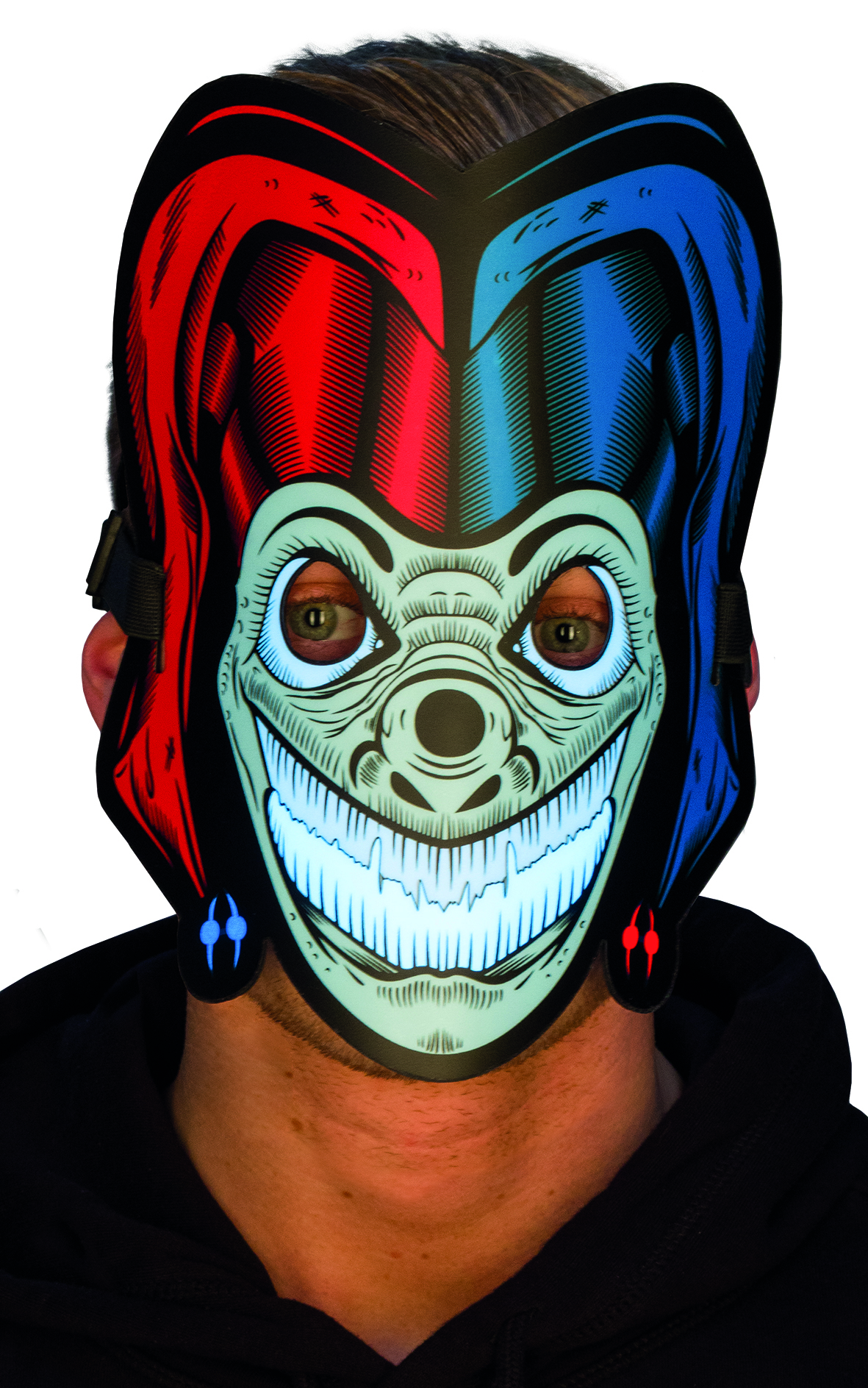 Rubies Leuchtende LED Masken, 6240105 - Horror Harlekin