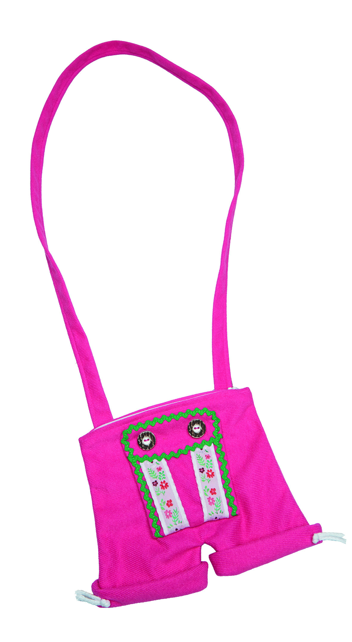 PxP 6190615 - Tasche Seppelhose pink, Trachtentasche, Handtasche, Kostümzubehör Umhängetasche Lederhosen