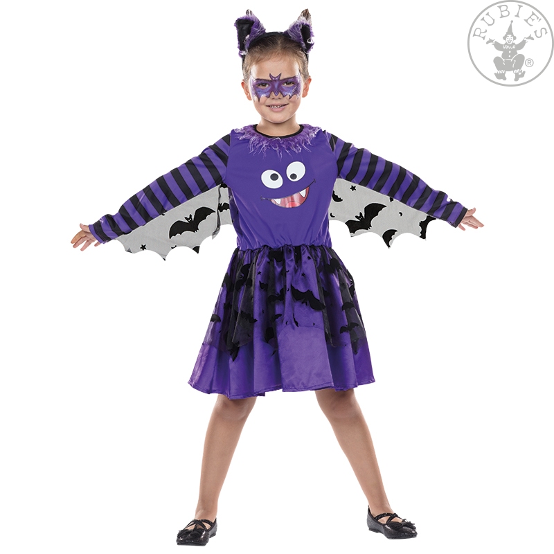 Rubies 12843 Funny Fledermaus - Kleid + Haarreif - Kinder Halloween Kostüm